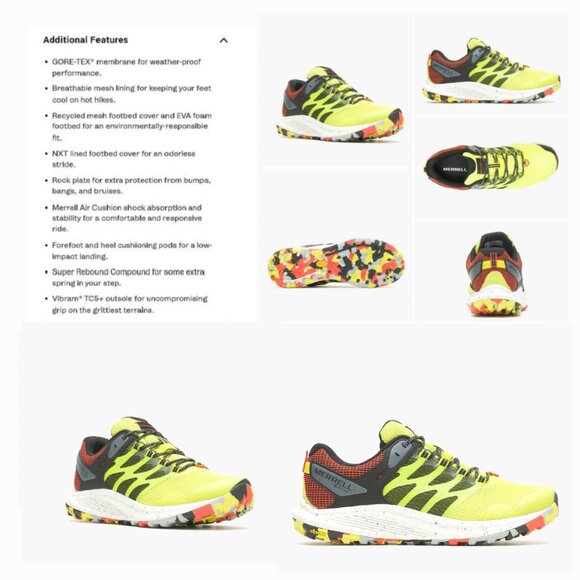 MERRELL 'NOVA 3 GORE-TEX' WEATHER/WATERPROOF TRAIL RUNNING REFLECTIVE SHOES - Picture 14 of 16